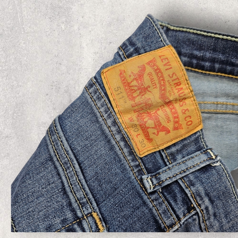Levi's 511 standard slim fit blue jeans W30 L30 - Picture 3 of 5